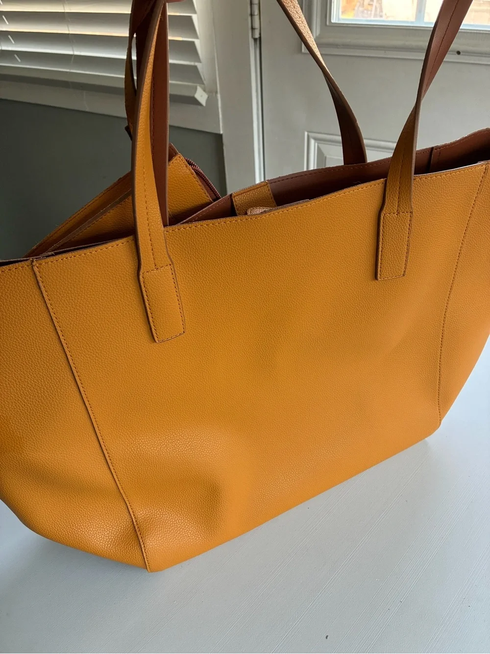 Tommy bahama Women's Mustard Yellow tote bag/purse with clutch